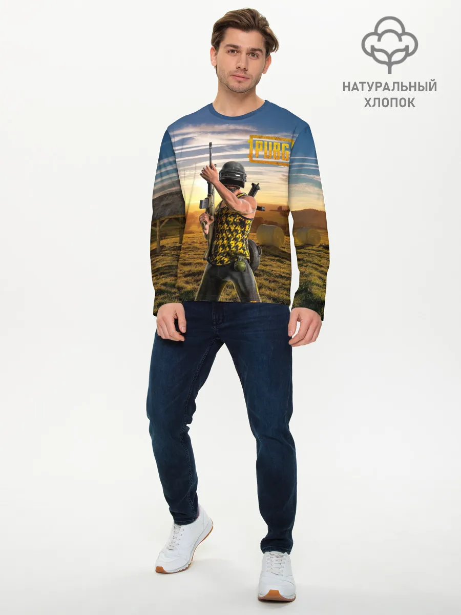 Мужской лонгслив базовый / PUBG