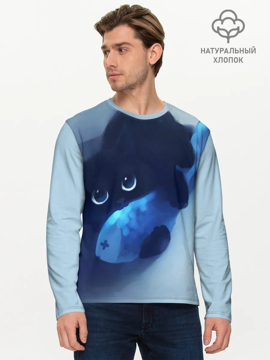 Мужской лонгслив базовый / Аниме CAT