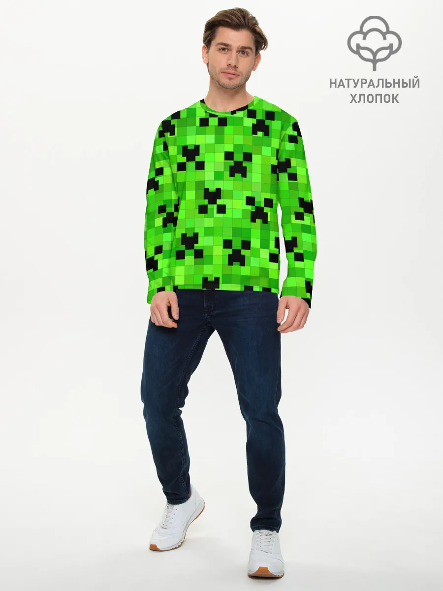 Мужской лонгслив базовый / MINECRAFT | МАЙНКРАФТ