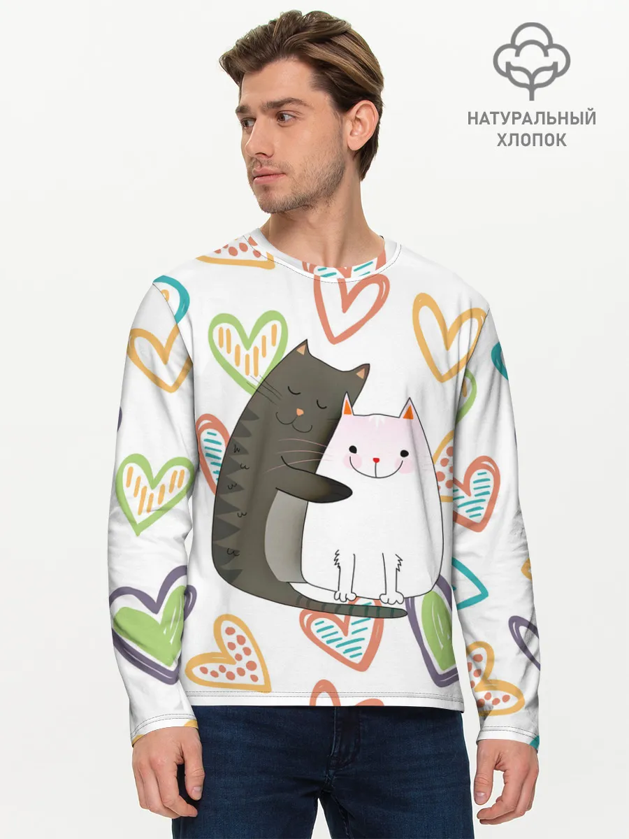 Мужской лонгслив базовый / Сладкая парочка