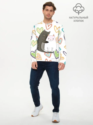 Мужской лонгслив базовый / Сладкая парочка