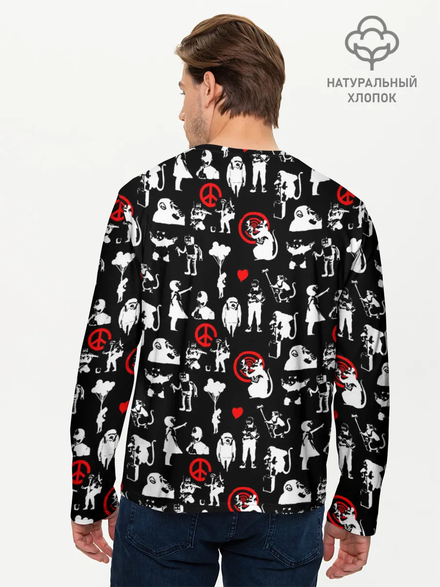 Мужской лонгслив базовый / Banksy