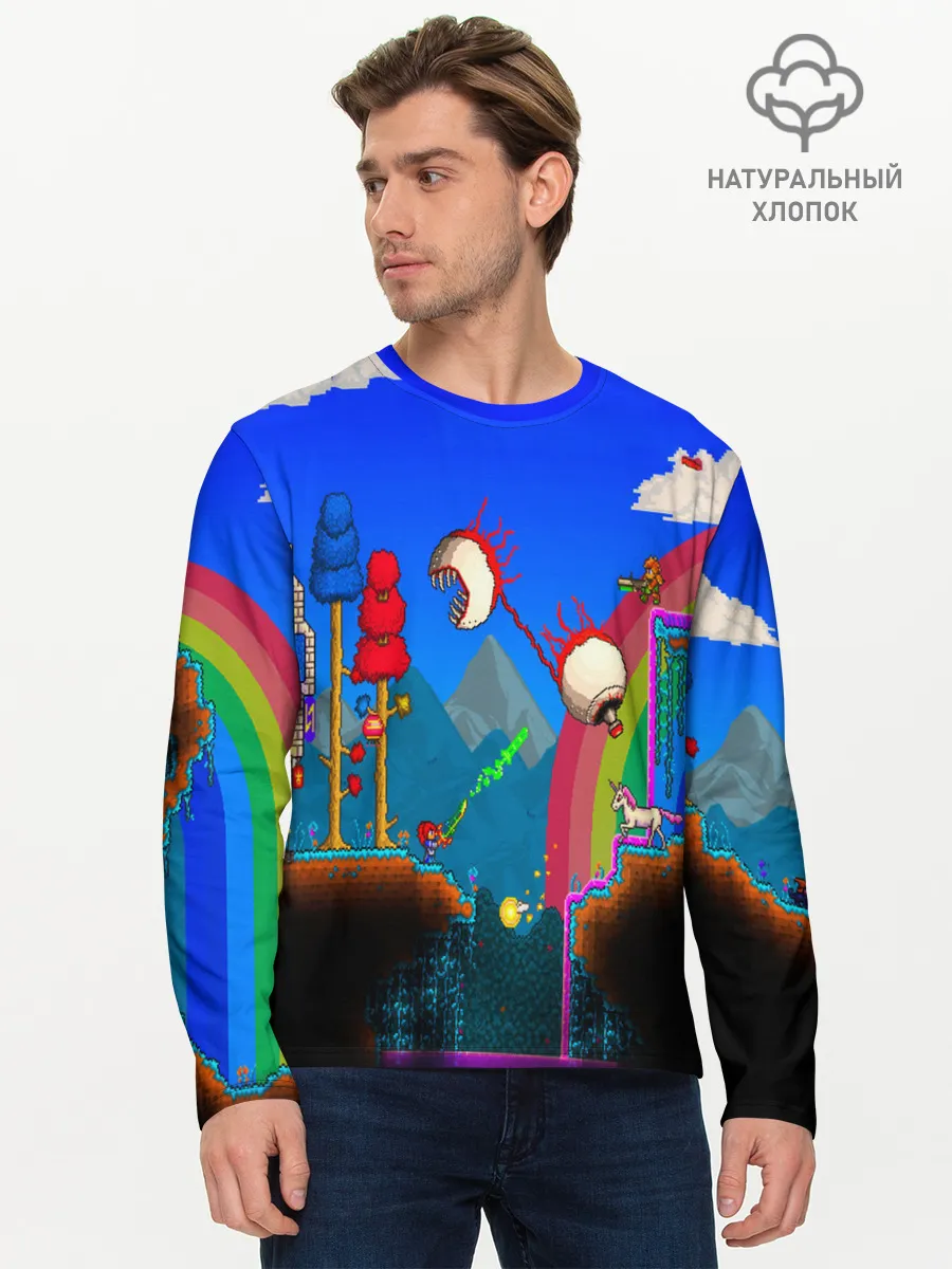Мужской лонгслив базовый / TERRARIA GAME
