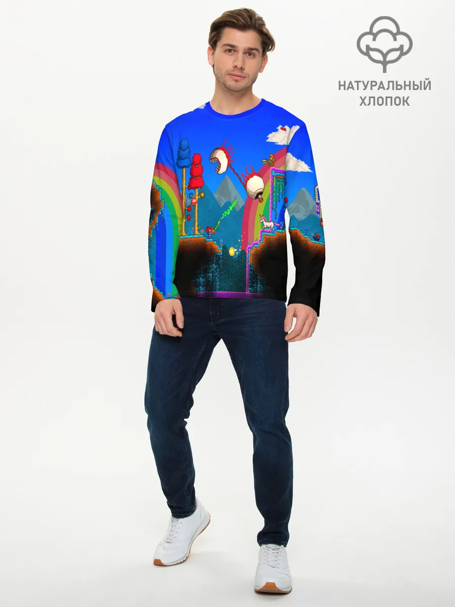 Мужской лонгслив базовый / TERRARIA GAME