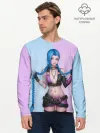 Мужской лонгслив базовый / League of Legends Jinx