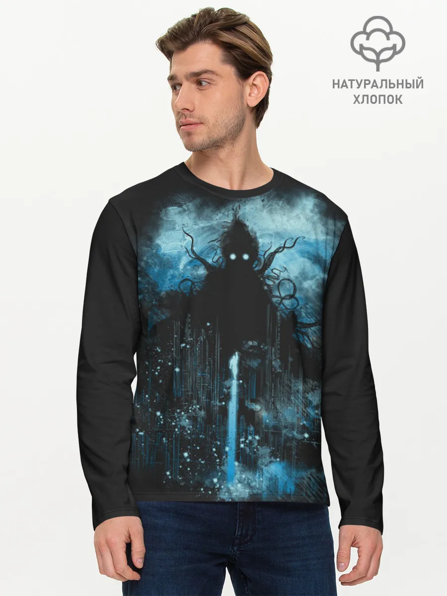 Мужской лонгслив базовый / Ктулху