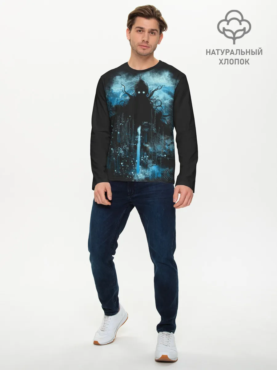 Мужской лонгслив базовый / Ктулху