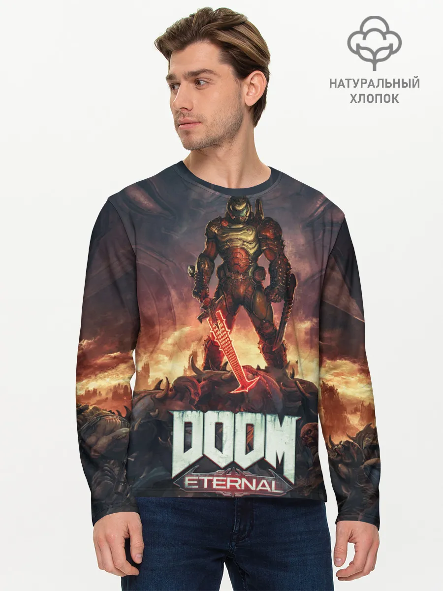 Мужской лонгслив базовый / DOOM ETERNAL