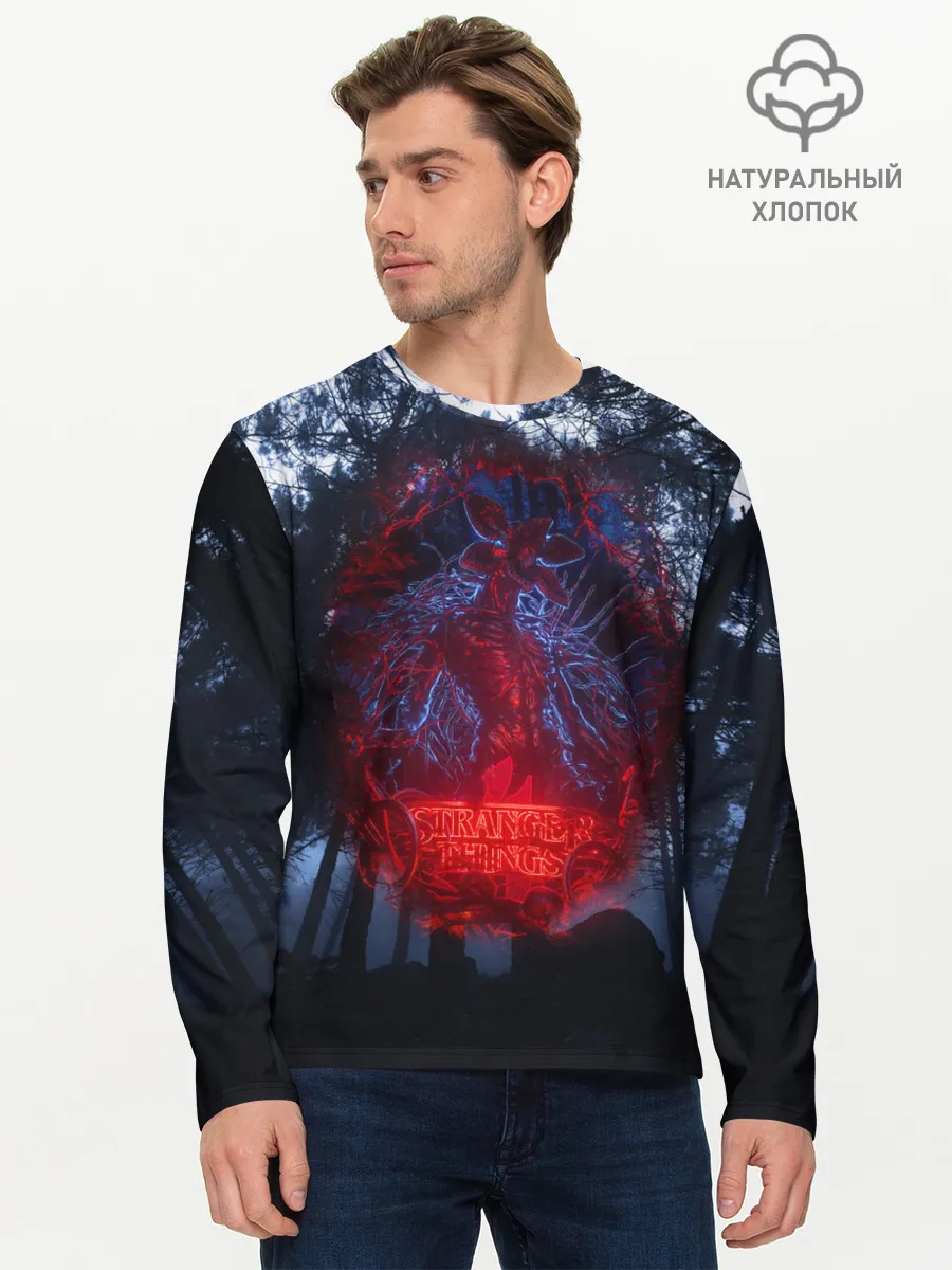 Мужской лонгслив базовый / Demogorgon Stranger Things