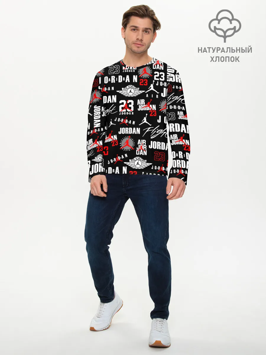 Мужской лонгслив базовый / MICHAEL JORDAN LOGOBOMBING