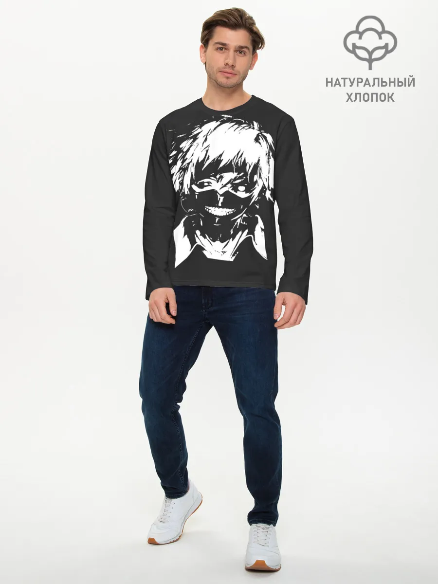 Мужской лонгслив базовый / Токийский гуль