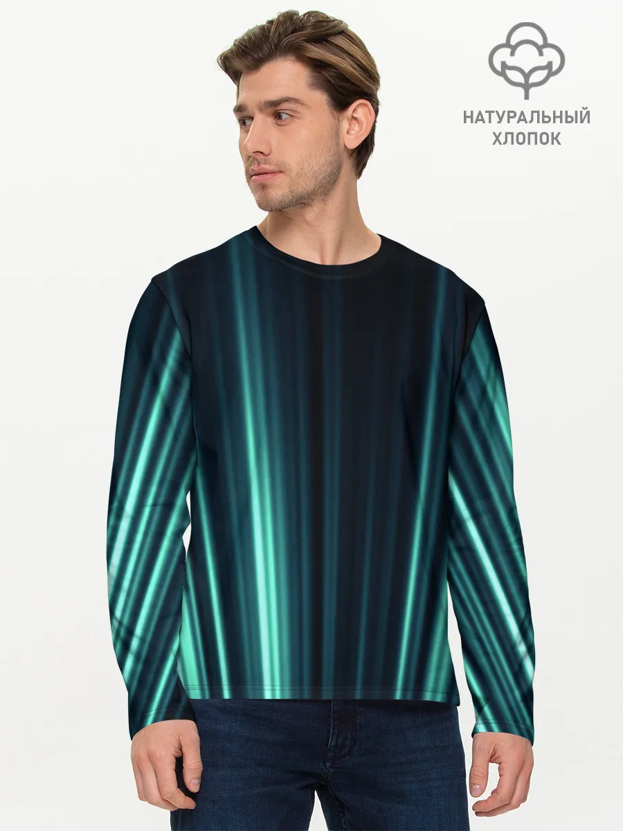 Мужской лонгслив базовый / текстура