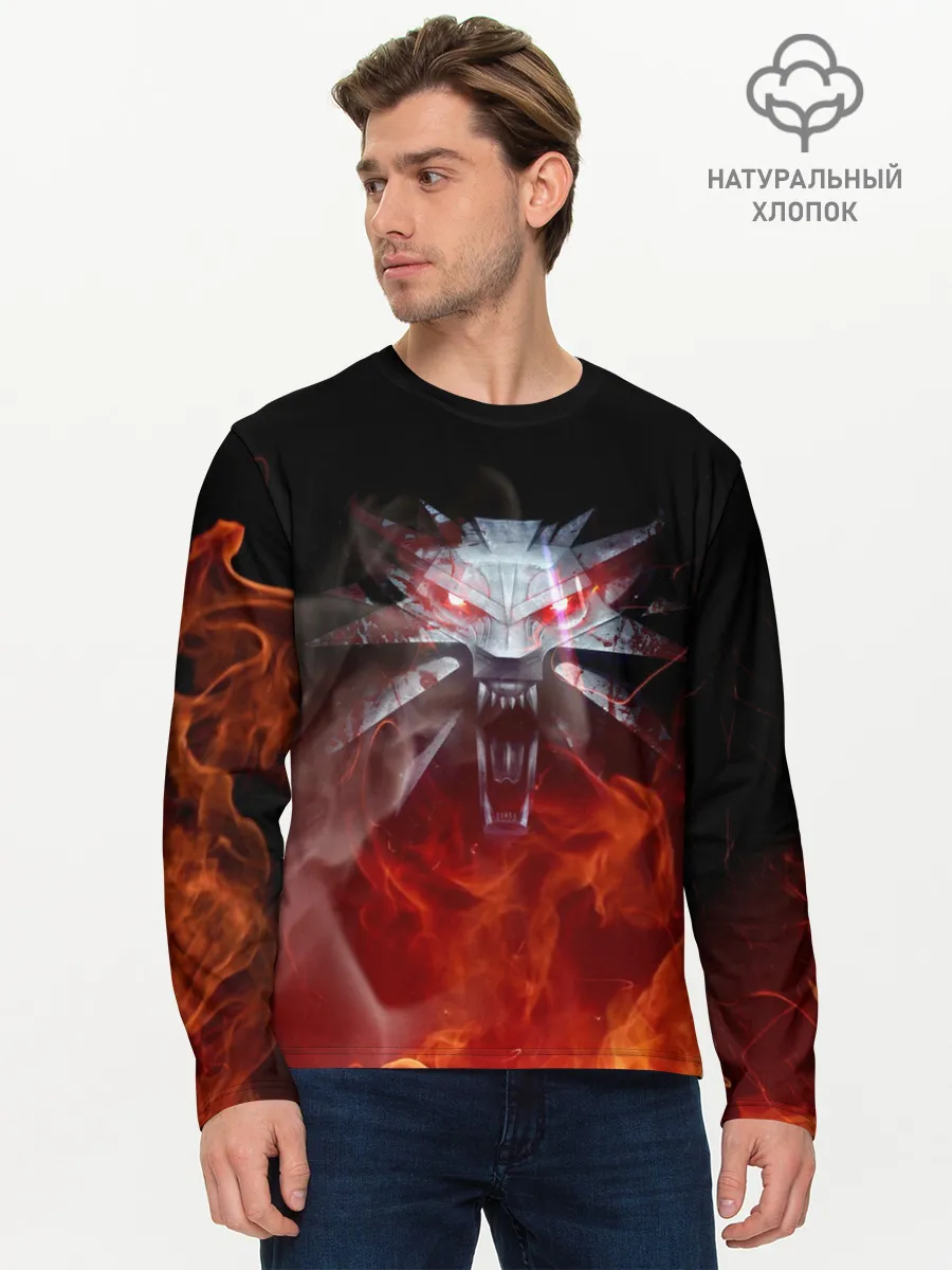 Мужской лонгслив базовый / ВЕДЬМАК / THE WITCHER / ГЕРАЛЬТ