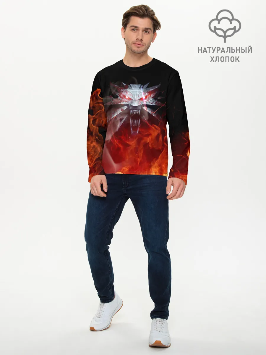 Мужской лонгслив базовый / ВЕДЬМАК / THE WITCHER / ГЕРАЛЬТ