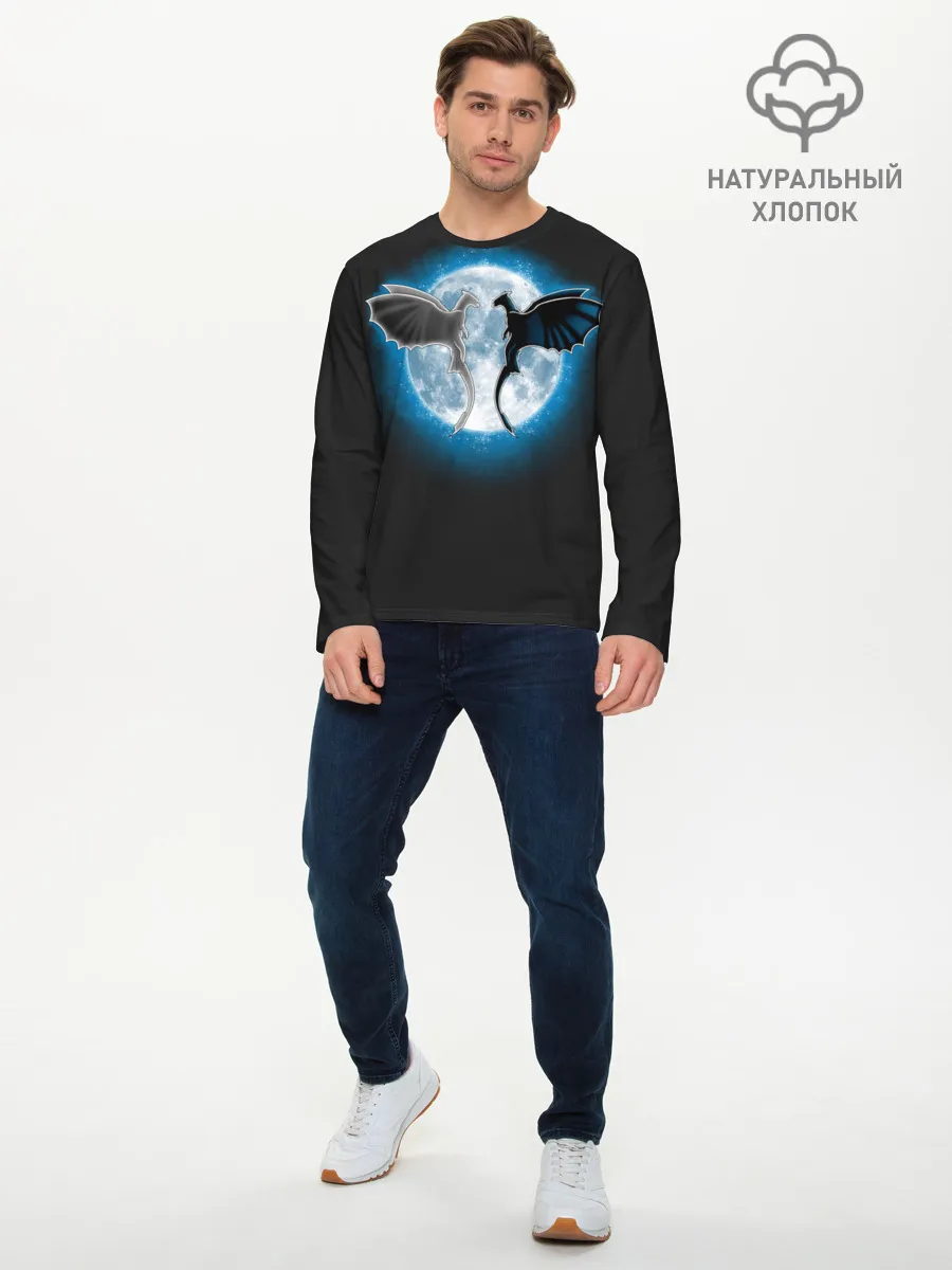 Мужской лонгслив базовый / Как приручить дракона