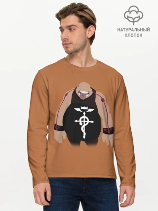 Мужской лонгслив базовый / Стальной алхимик