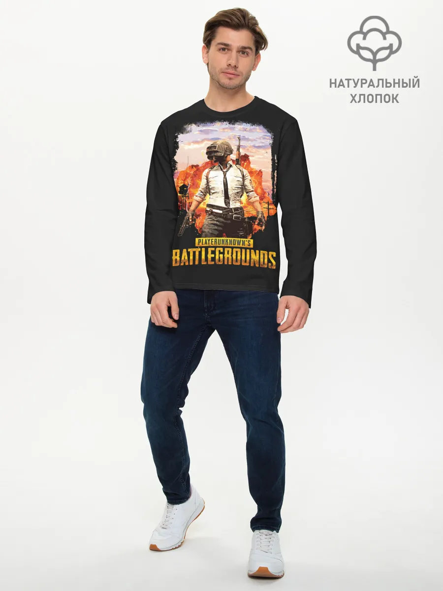 Мужской лонгслив базовый / PUBG