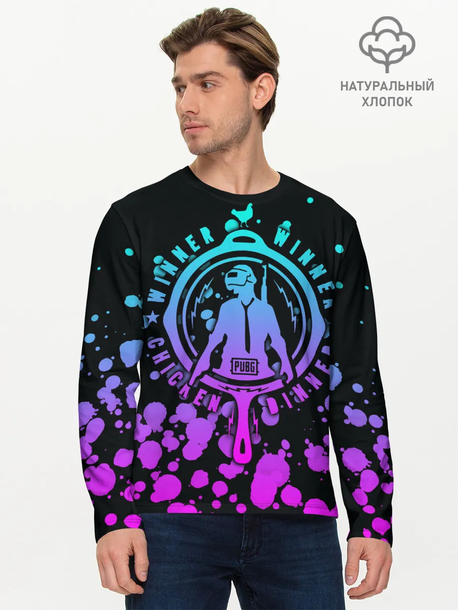 Мужской лонгслив базовый / PUBG