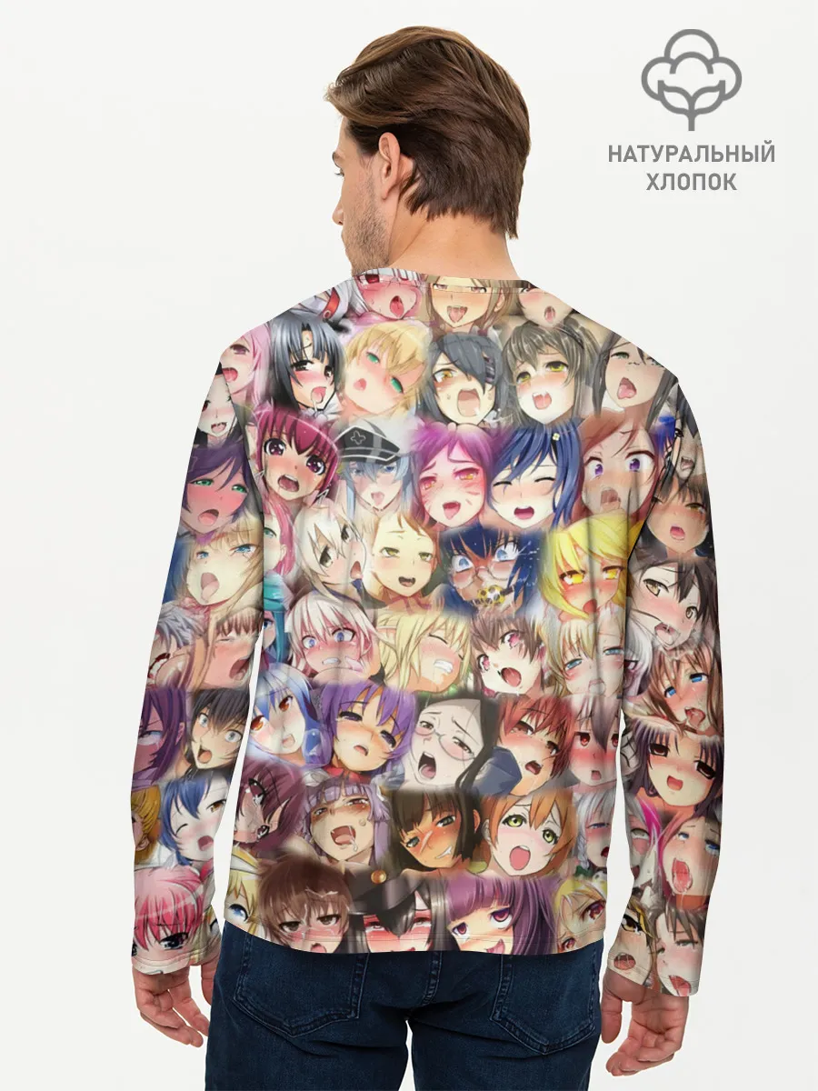 Мужской лонгслив базовый / MANY FACES OF AHEGAO! color