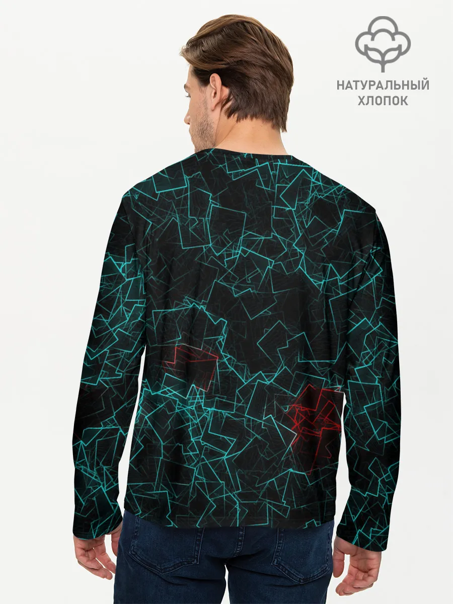 Мужской лонгслив базовый / текстура