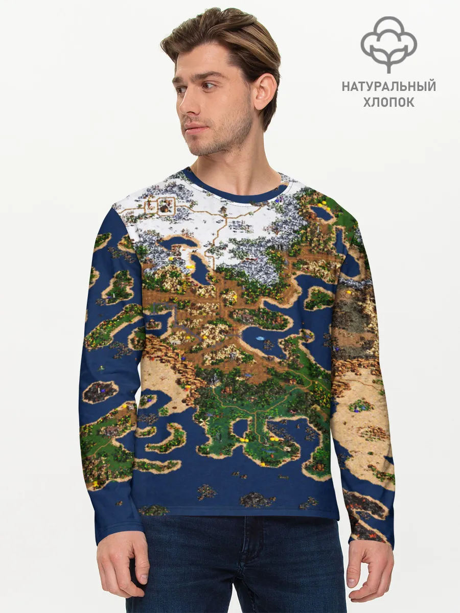 Мужской лонгслив базовый / HEROES 3 КАРТА