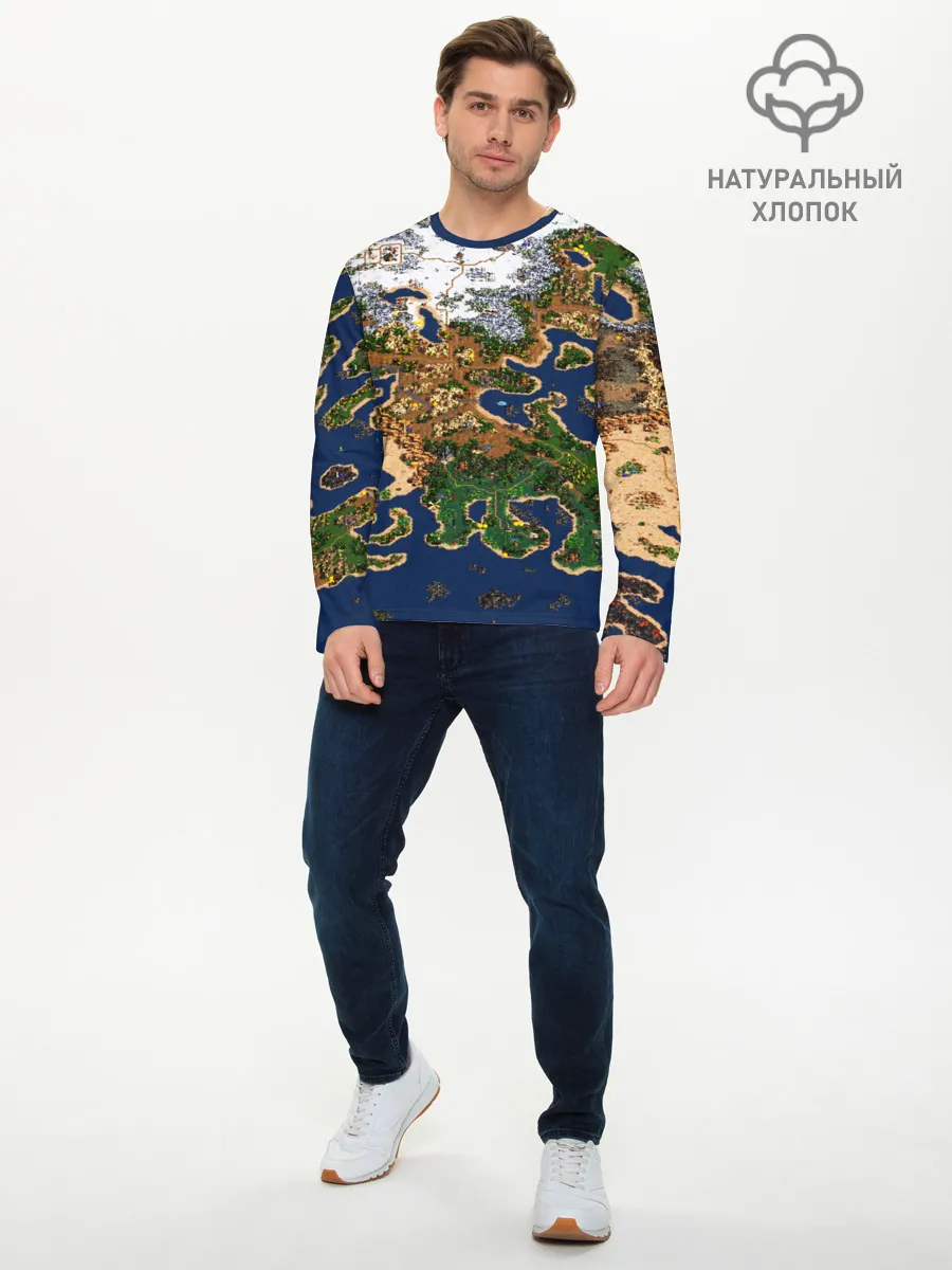 Мужской лонгслив базовый / HEROES 3 КАРТА