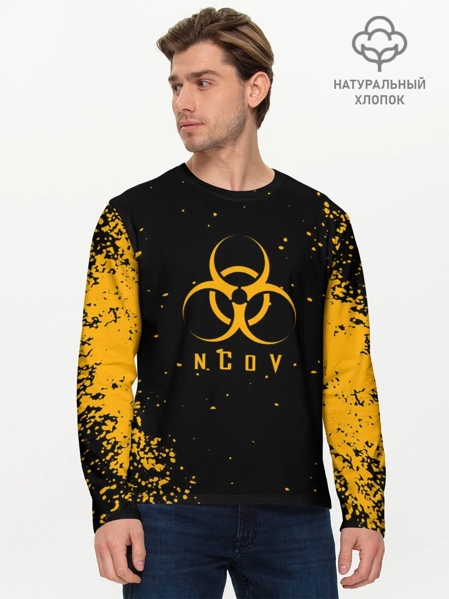 Мужской лонгслив базовый / КОРОНАВИРУС | nCoV