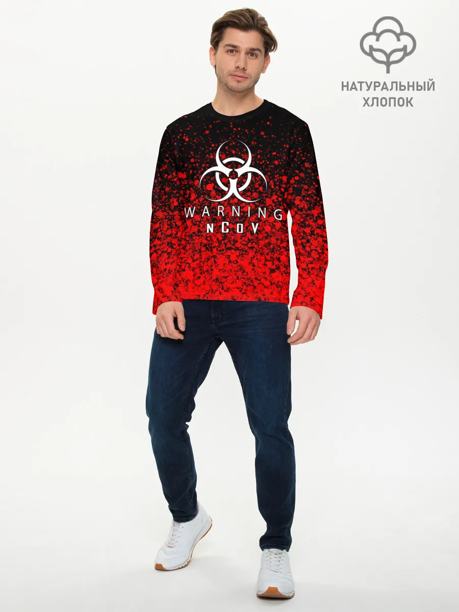Мужской лонгслив базовый / nCoV | КОРОНАВИРУС
