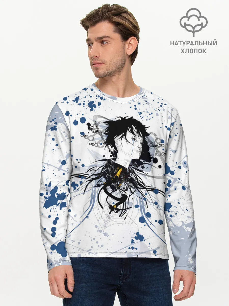 Мужской лонгслив базовый / Призрак в доспехах