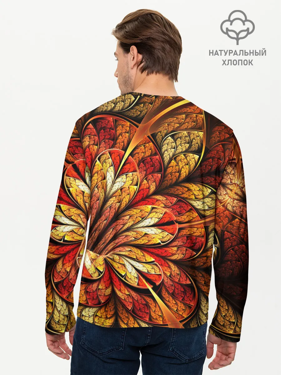 Мужской лонгслив базовый / ФРАКТАЛЬНЫЙ УЗОР