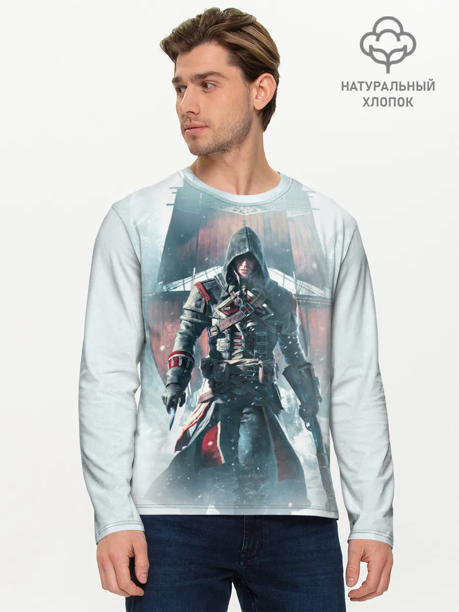 Мужской лонгслив базовый / Assassins Creed: Rogue