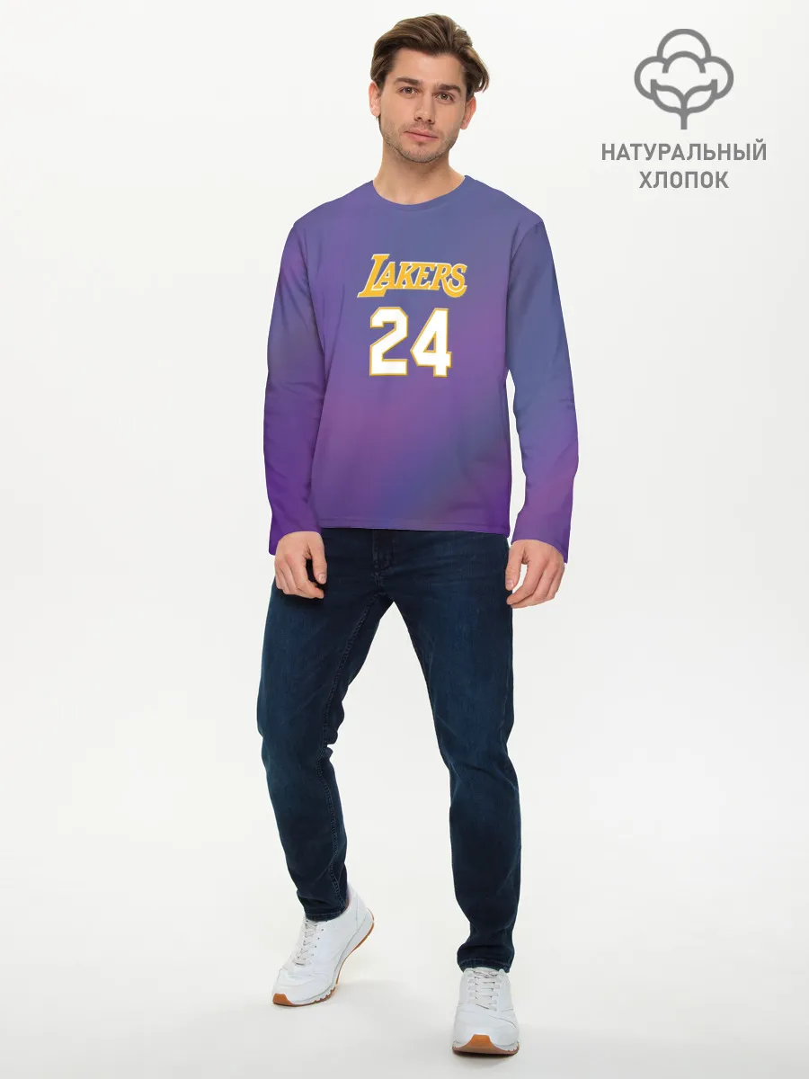 Мужской лонгслив базовый / Los Angeles Lakers / Kobe Brya