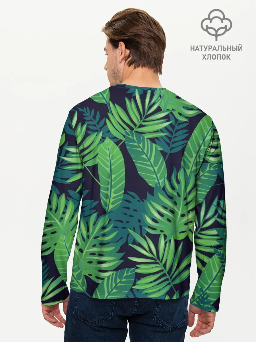 Мужской лонгслив базовый / Тропики