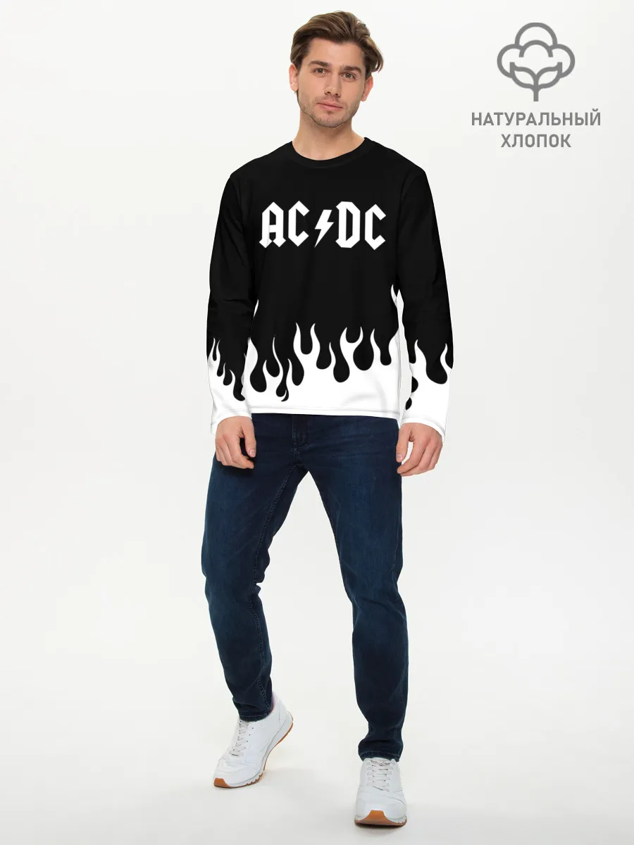 Мужской лонгслив базовый / AC DC