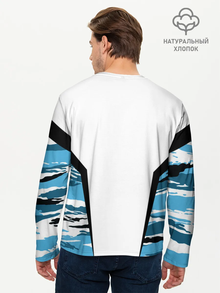 Мужской лонгслив базовый / ВМФ России камуфляж