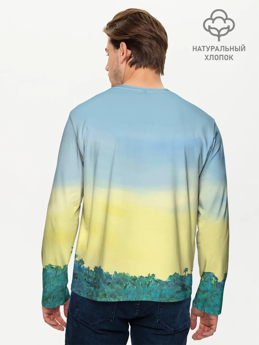 Мужской лонгслив базовый / Вертолеты