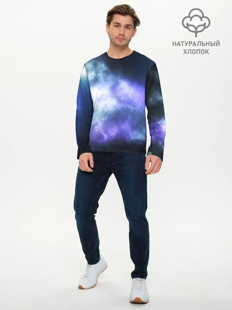 Мужской лонгслив базовый / ГОЛУБОЕ НЕБО
