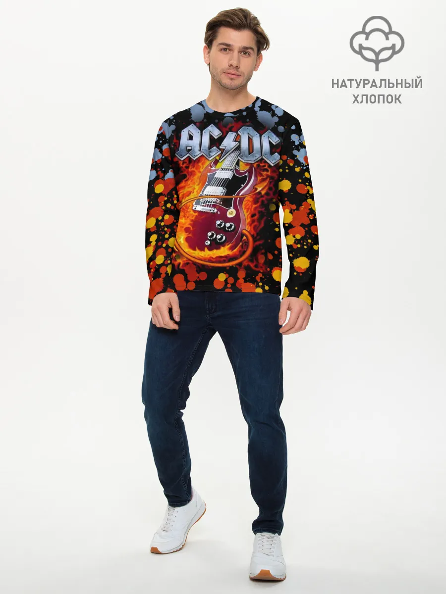 Мужской лонгслив базовый / AC/DC