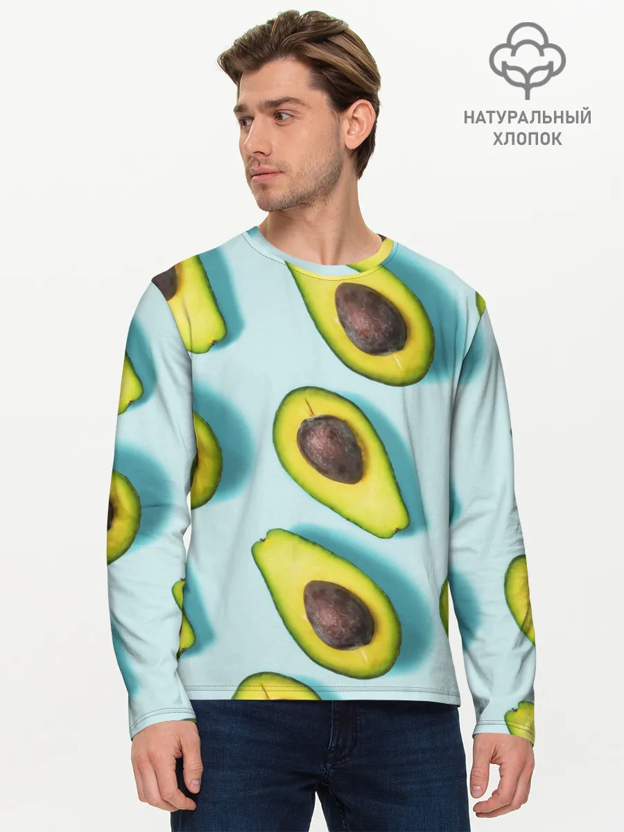 Мужской лонгслив базовый / АВОКАДО.
