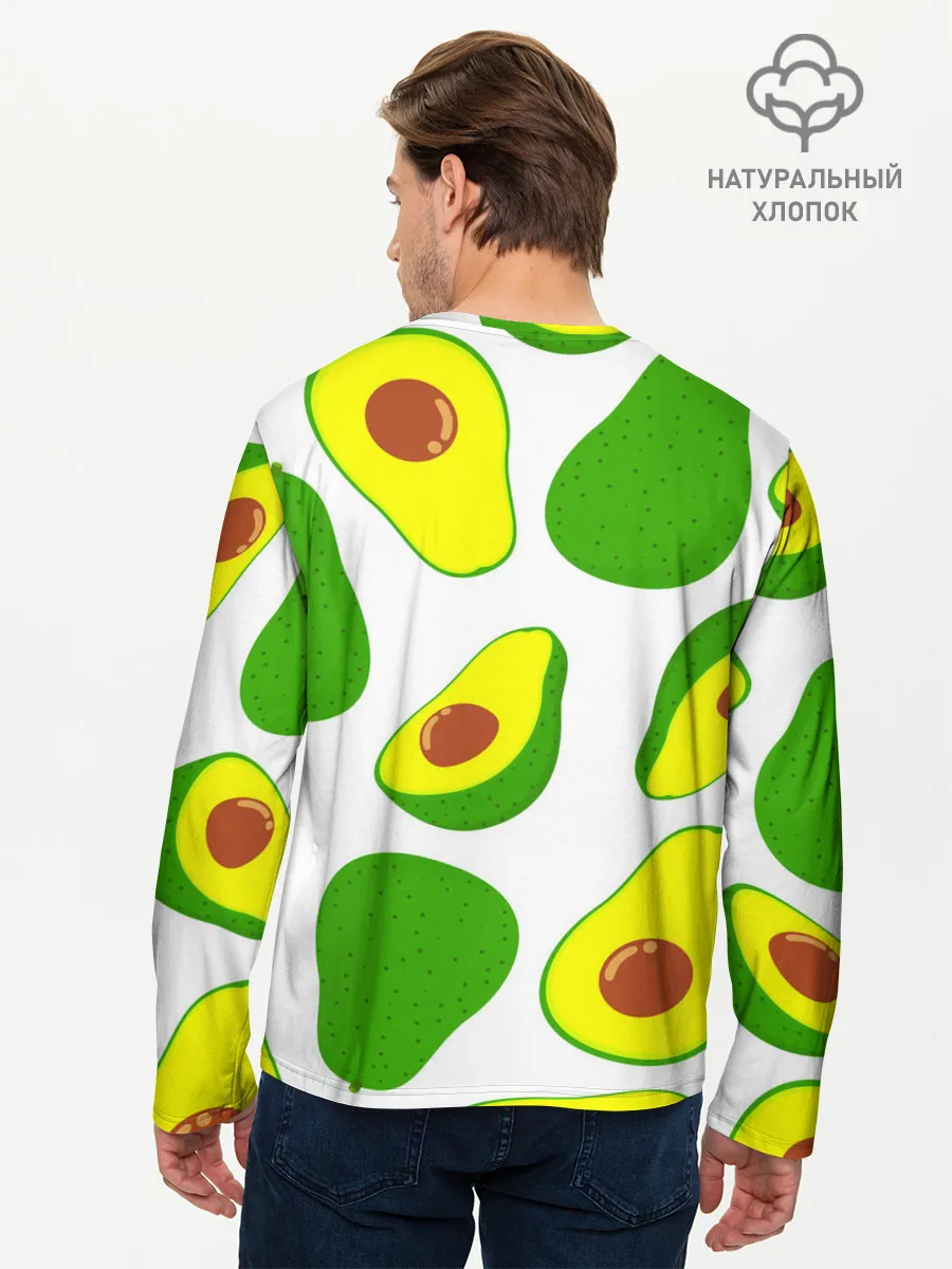 Мужской лонгслив базовый / АВОКАДО
