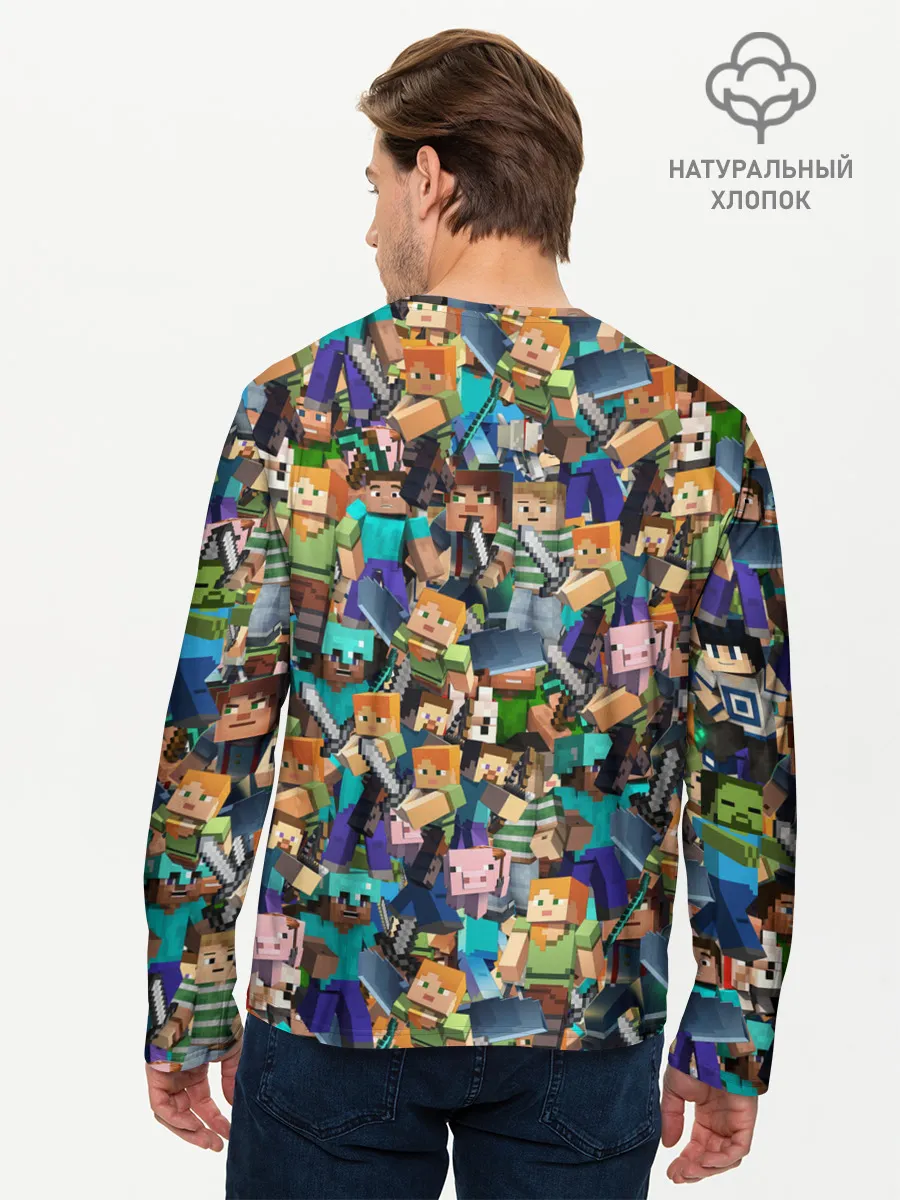 Мужской лонгслив базовый / MINECRAFT ПЕРСОНАЖИ