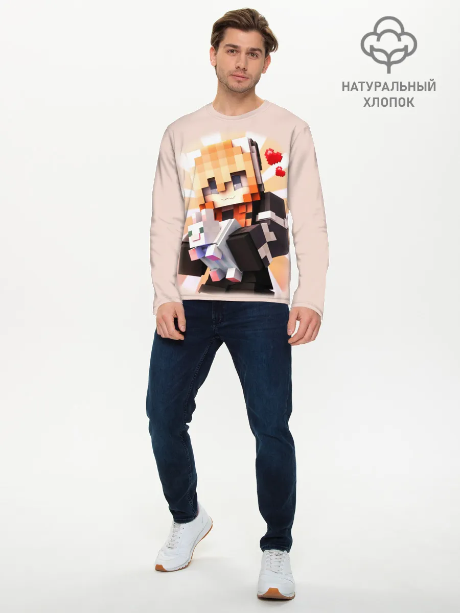 Мужской лонгслив базовый / MINECRAFT