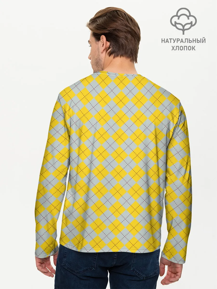 Мужской лонгслив базовый / Coat of Hufflepuff