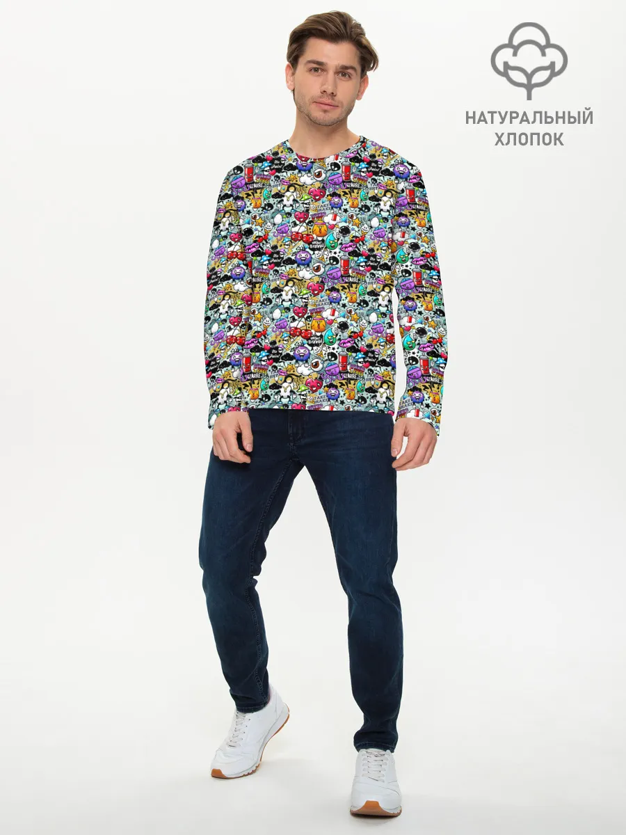 Мужской лонгслив базовый / Stickerboom