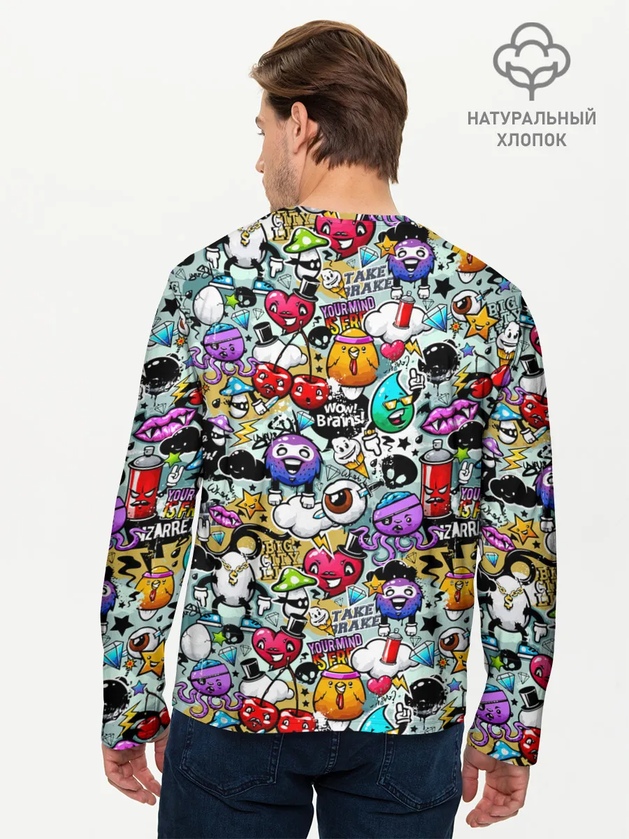 Мужской лонгслив базовый / Stickerboom