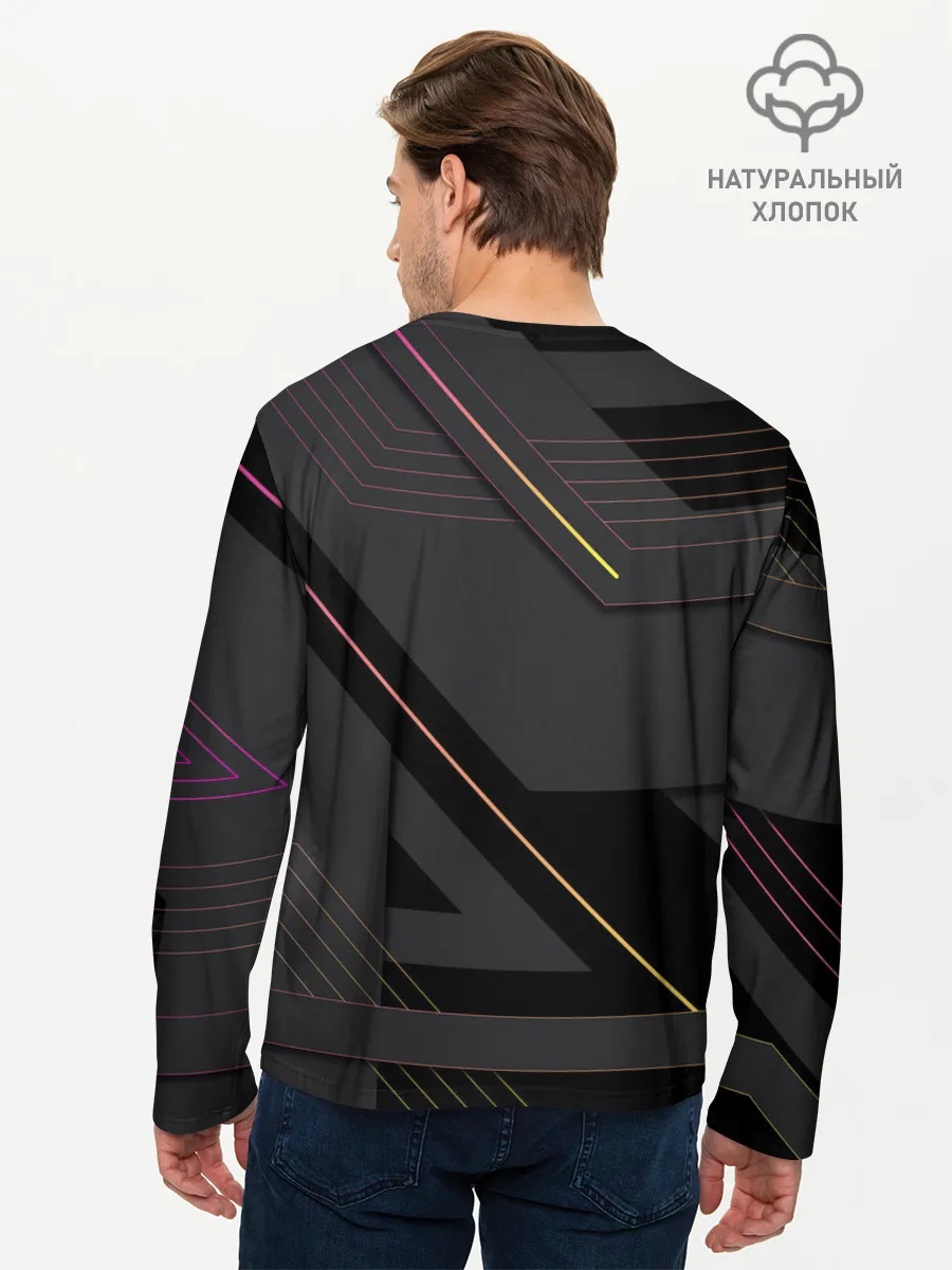 Мужской лонгслив базовый / Modern Geometry