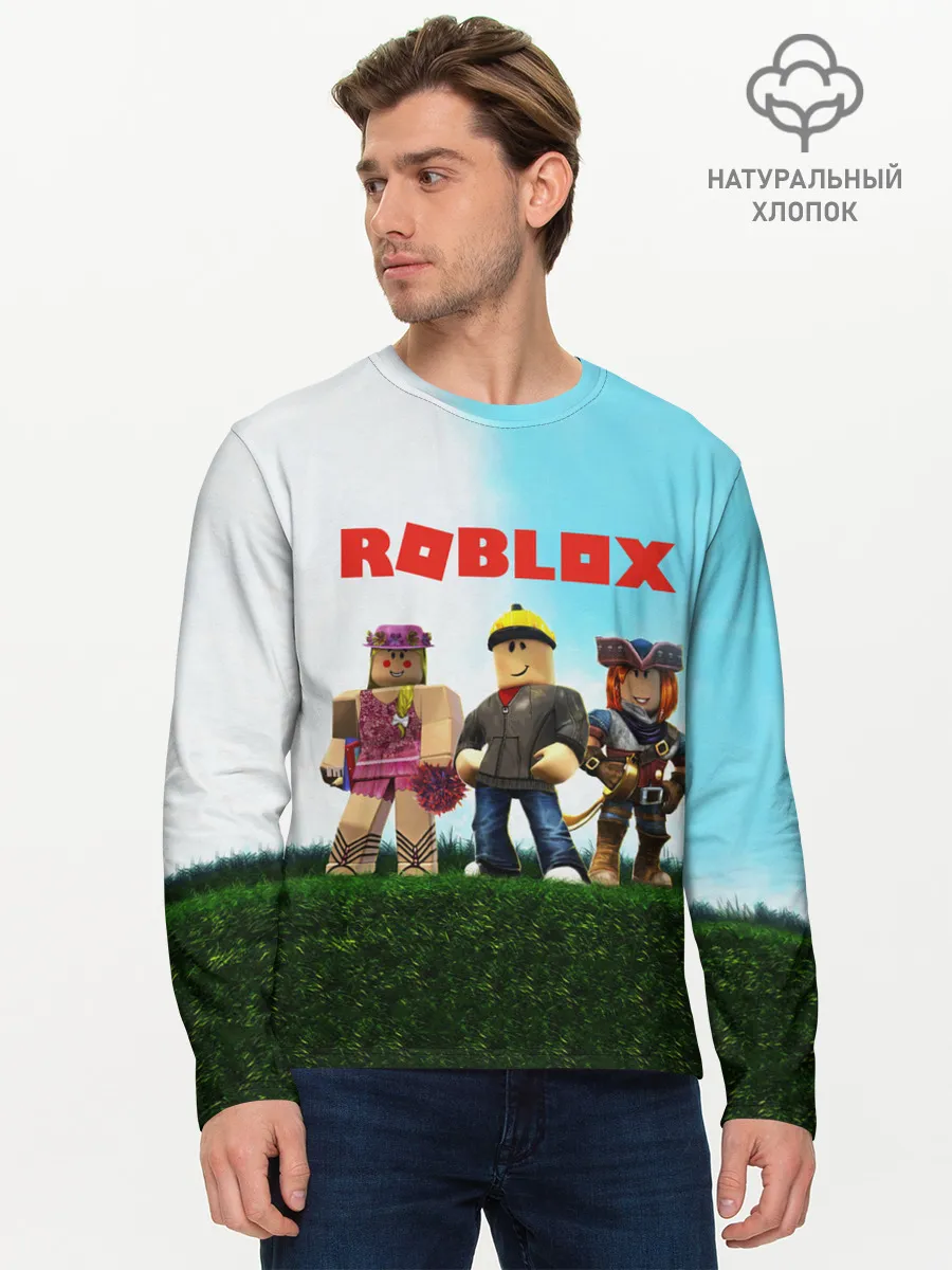 Мужской лонгслив базовый / ROBLOX