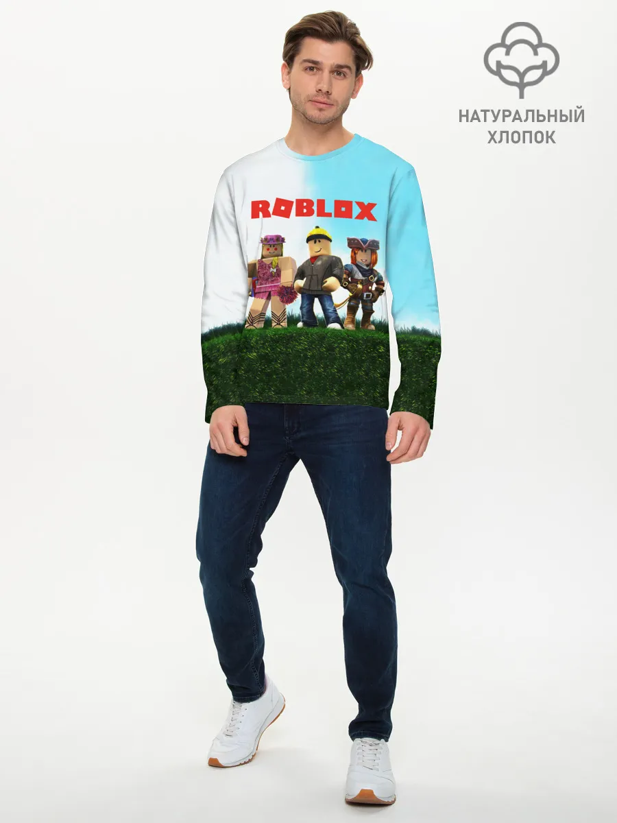 Мужской лонгслив базовый / ROBLOX