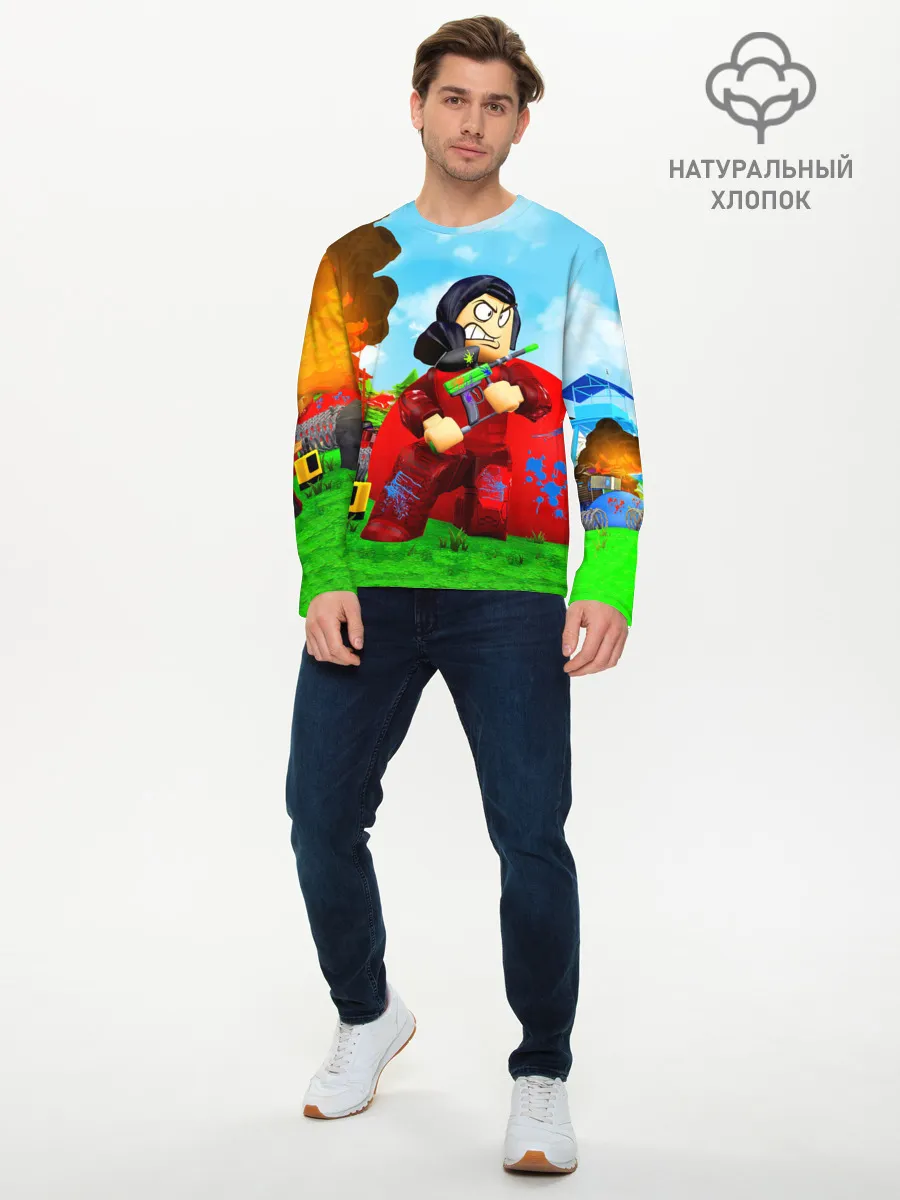 Мужской лонгслив базовый / ROBLOX
