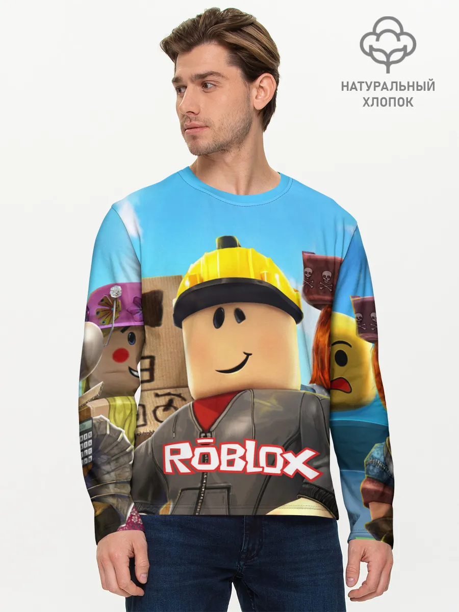 Мужской лонгслив базовый / ROBLOX